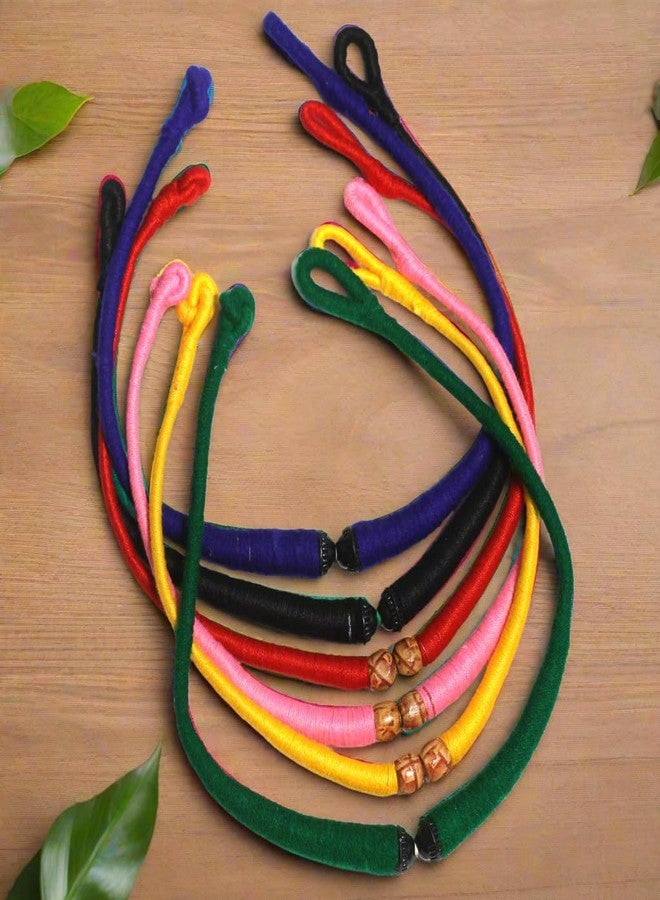 JAUNTY 6 Pcs Cotton Thread Hasli Pendant Dori Back Rope Set for Jewellery Making - Image 2
